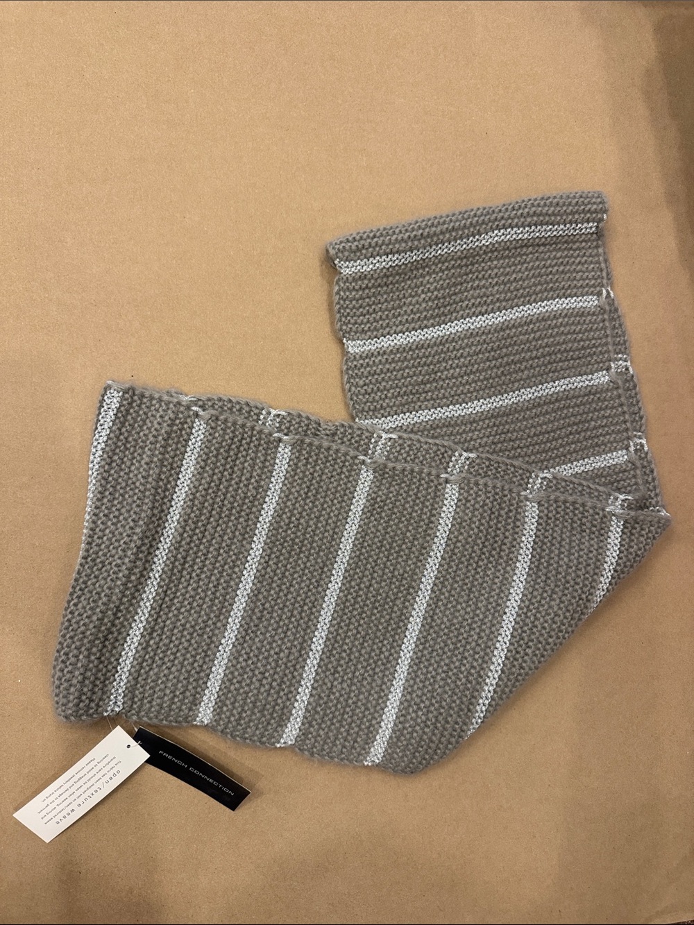 NWT French Connection Women Winter Texture Weave Scarf